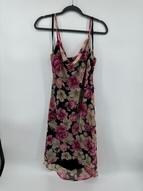 DBY Ltd. VTG Y2K Romantic Fairycore Feminine Party Floral Sleeveless Dress Sz7/8